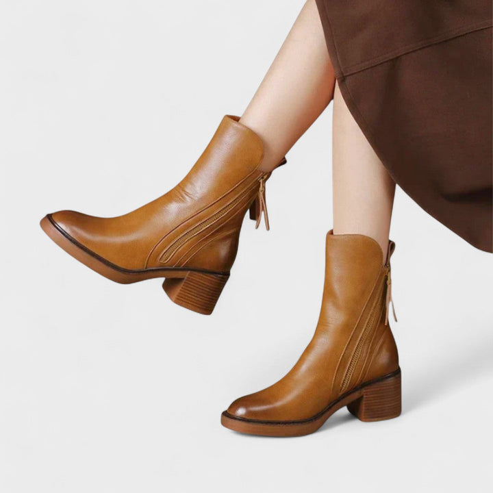 Åse | Elegante Ankle-Stiefel mit Blockabsatz