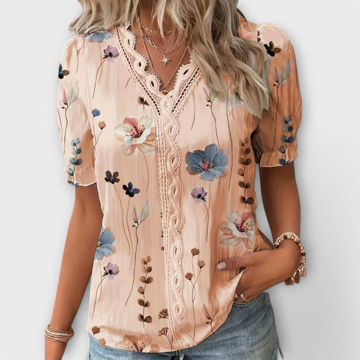 Emily - Bluse mit V-Ausschnitt