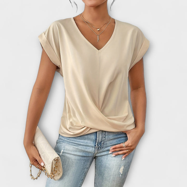 Eloise - Top mit V-Ausschnitt und Knotendetail