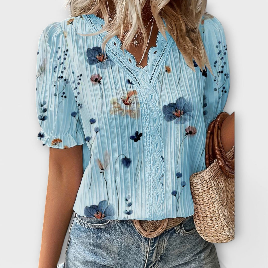Emily - Bluse mit V-Ausschnitt