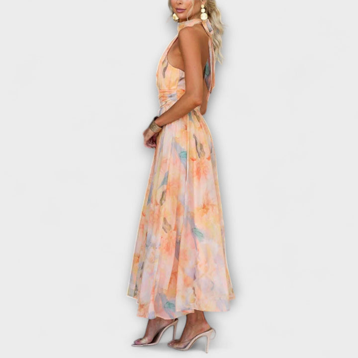 Aurora – Blumen Sommer Maxi Kleid