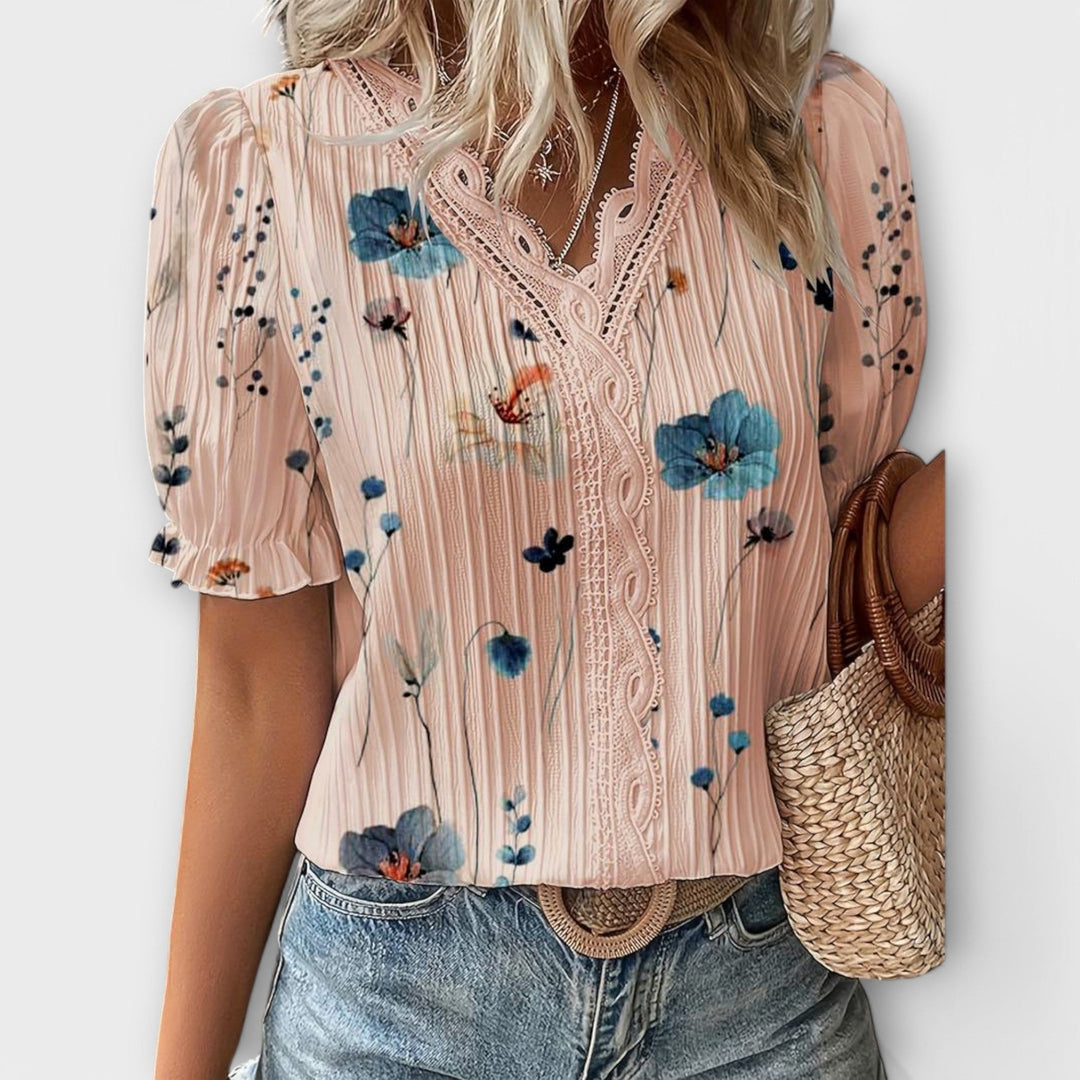 Emily - Bluse mit V-Ausschnitt