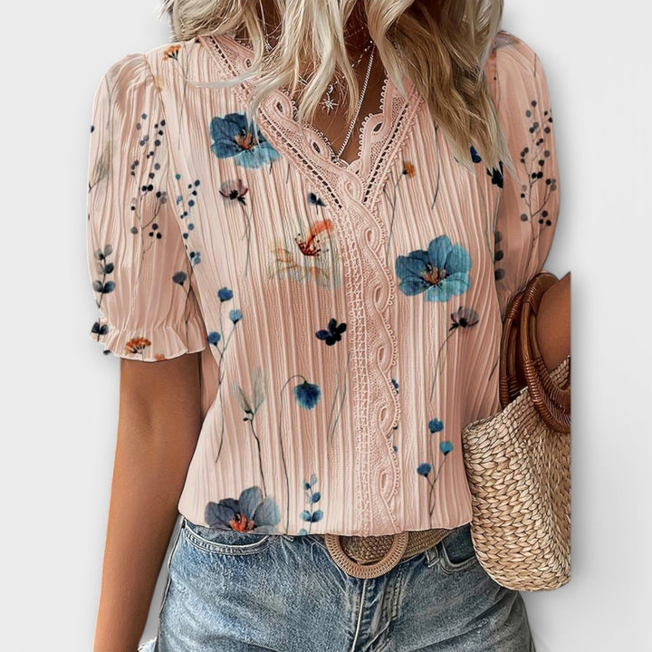 Emily - Bluse mit V-Ausschnitt