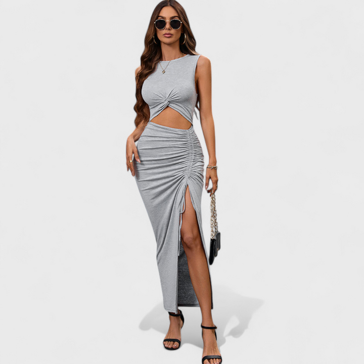 Eliška | Maxi Kleid mit Knoten vorne