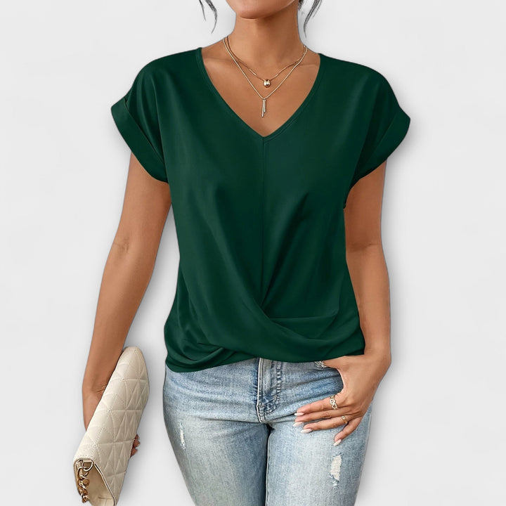 Eloise - Top mit V-Ausschnitt und Knotendetail