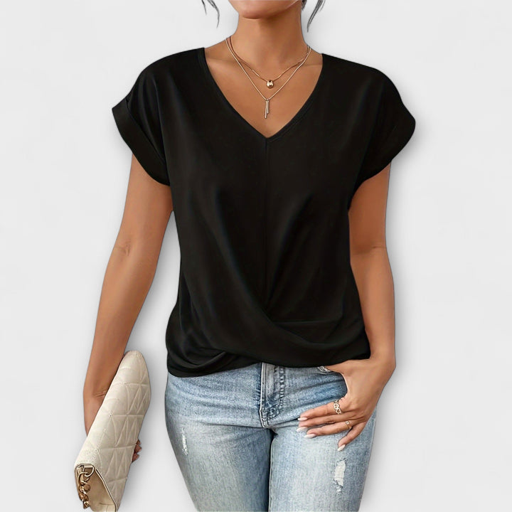 Eloise - Top mit V-Ausschnitt und Knotendetail