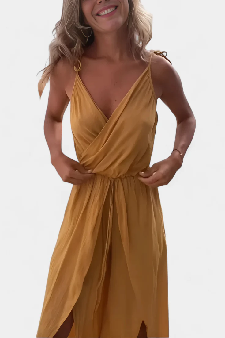 Lizzie - Gewaschenes Baumwoll-Jumpsuit mit Seitenschlitzen