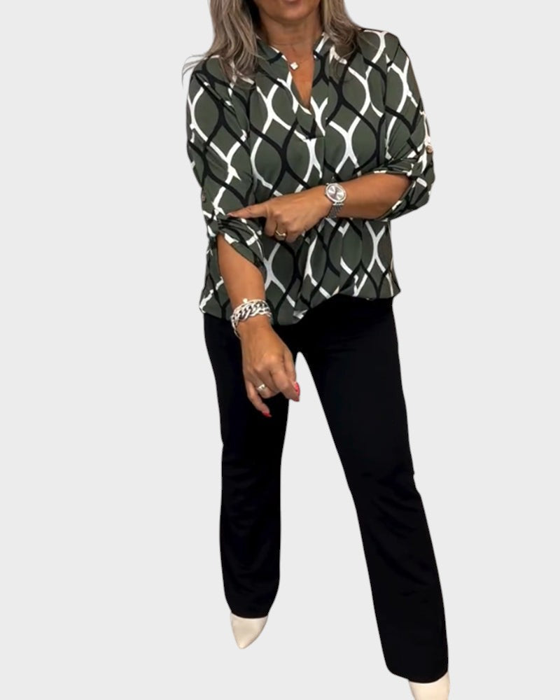 Chiara | Bluse mit grafischem Druck