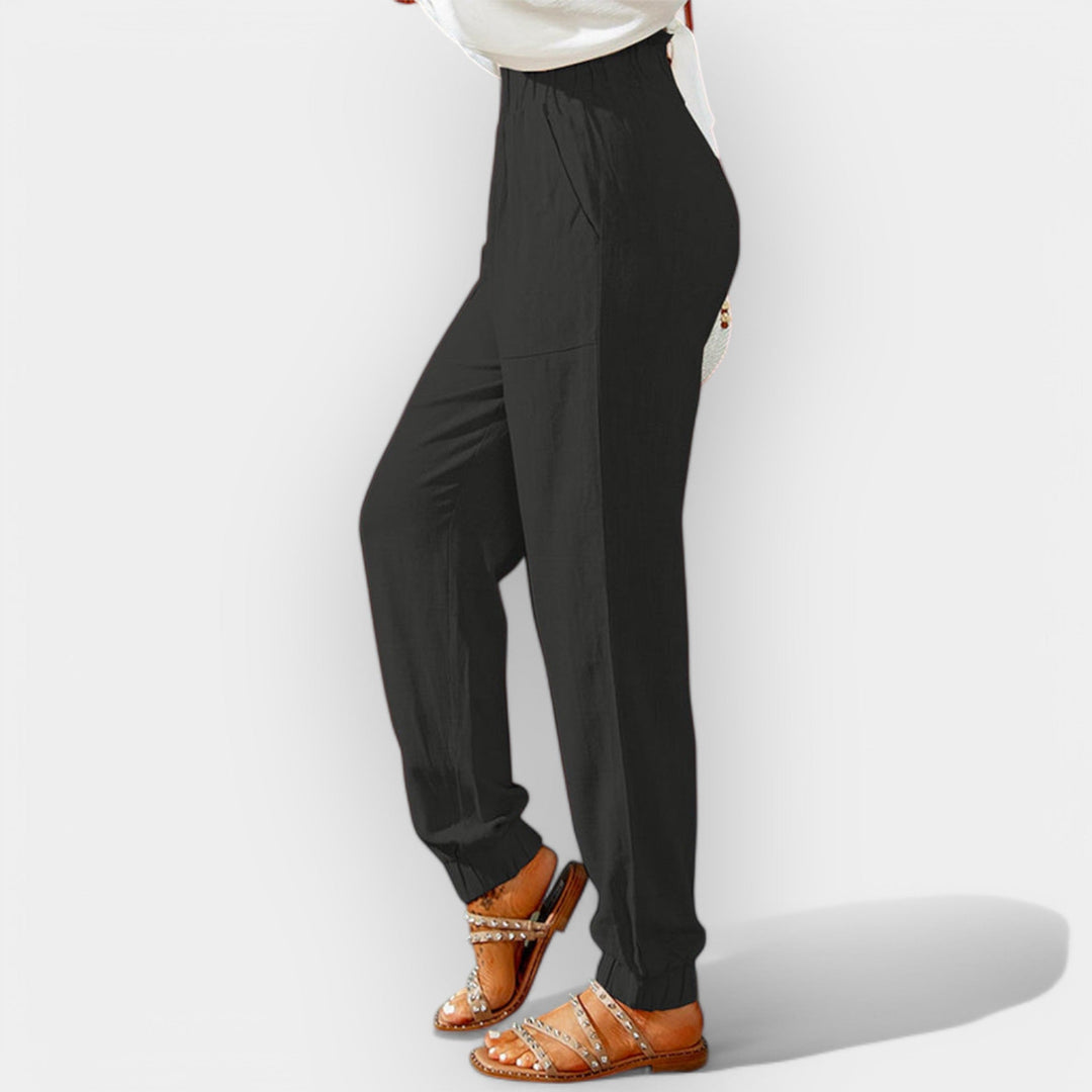 Hochtaillierte Damenhose