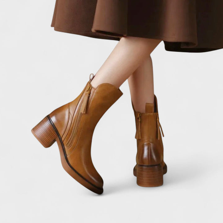Åse | Elegante Ankle-Stiefel mit Blockabsatz