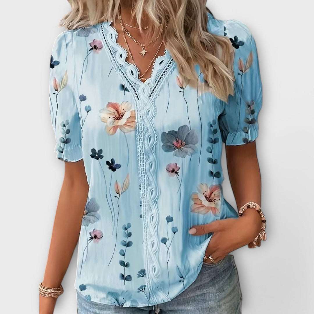 Emily - Bluse mit V-Ausschnitt