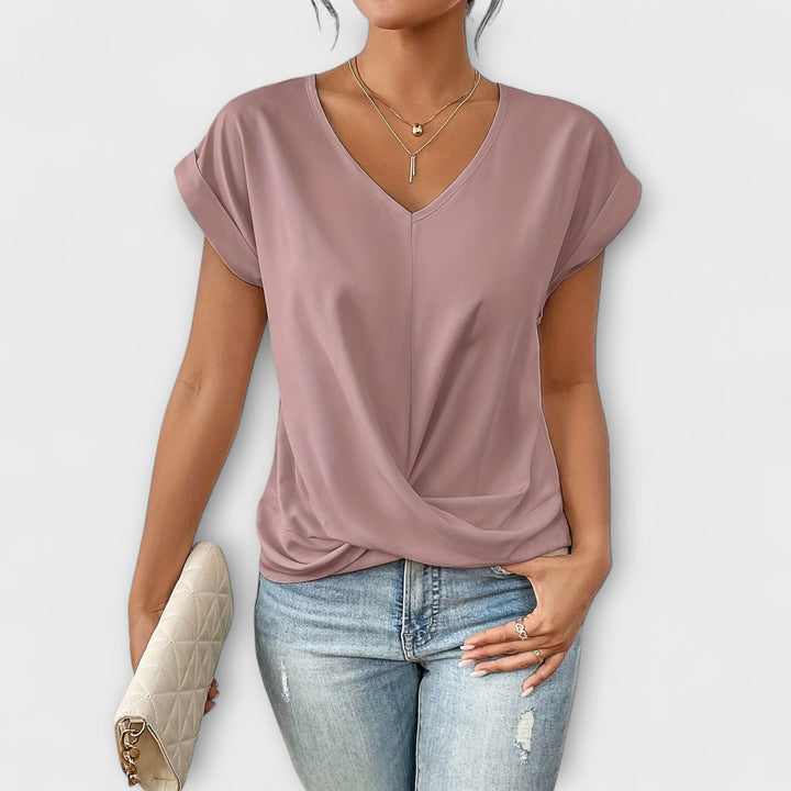 Eloise - Top mit V-Ausschnitt und Knotendetail