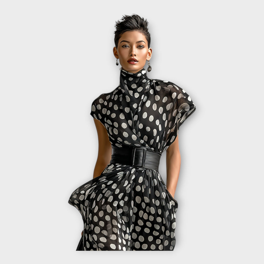 Langes Kleid mit raffinierter und zeitloser Ästhetik