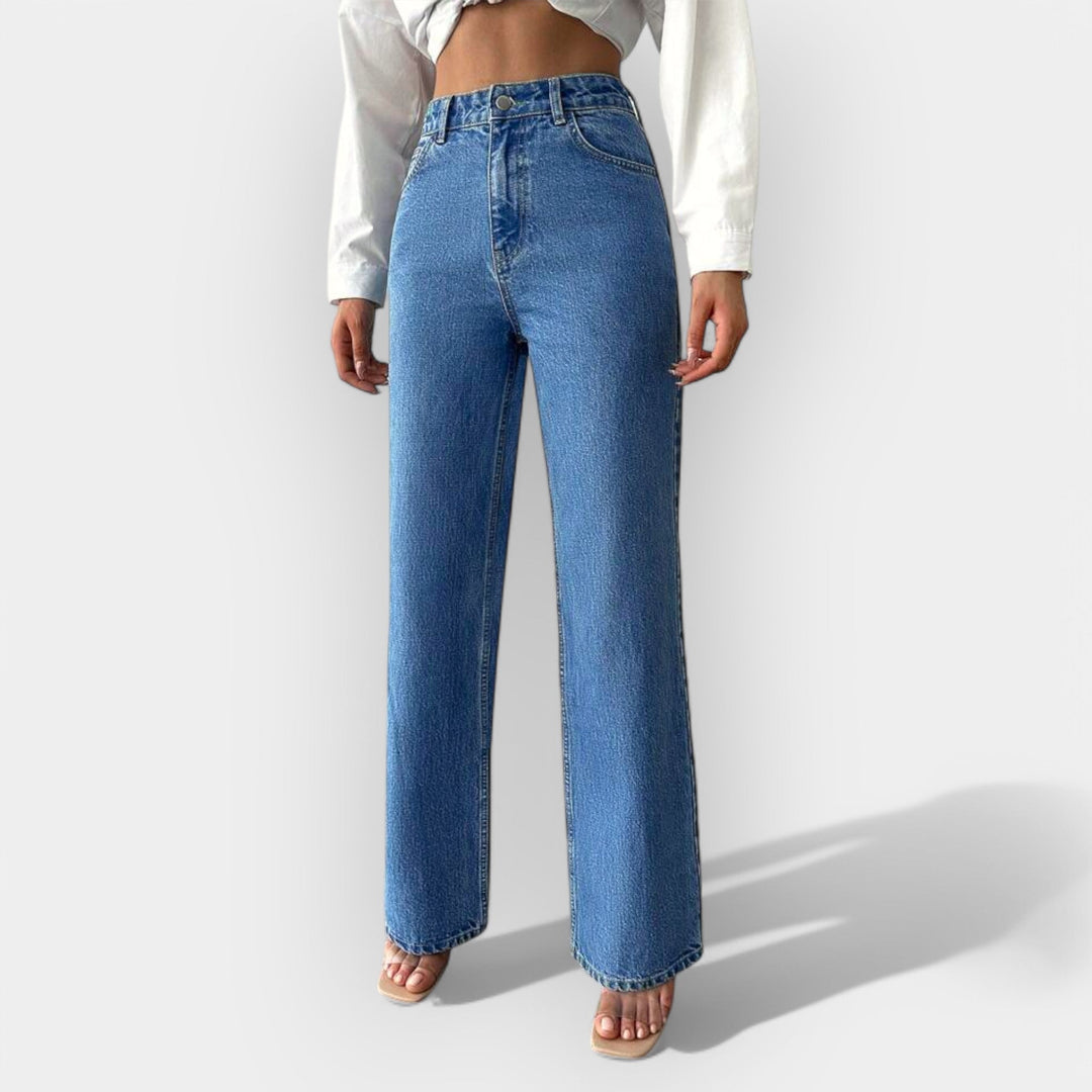 Hochtaillierte Jeans mit komfortablem, weitem Schnitt