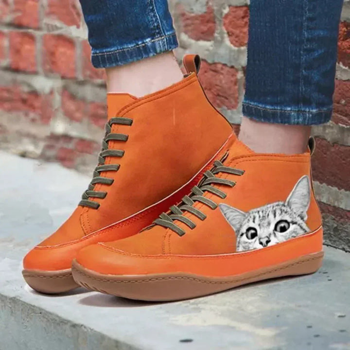 Katz | Lederstiefeletten für Katzenliebhaber