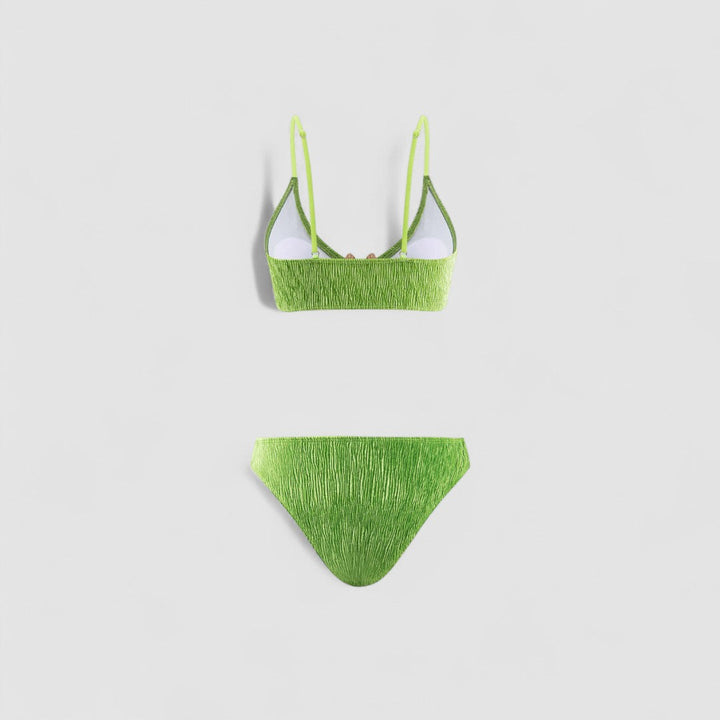 VIOLA | Samt-Bikini mit Sarong – 3 Teile