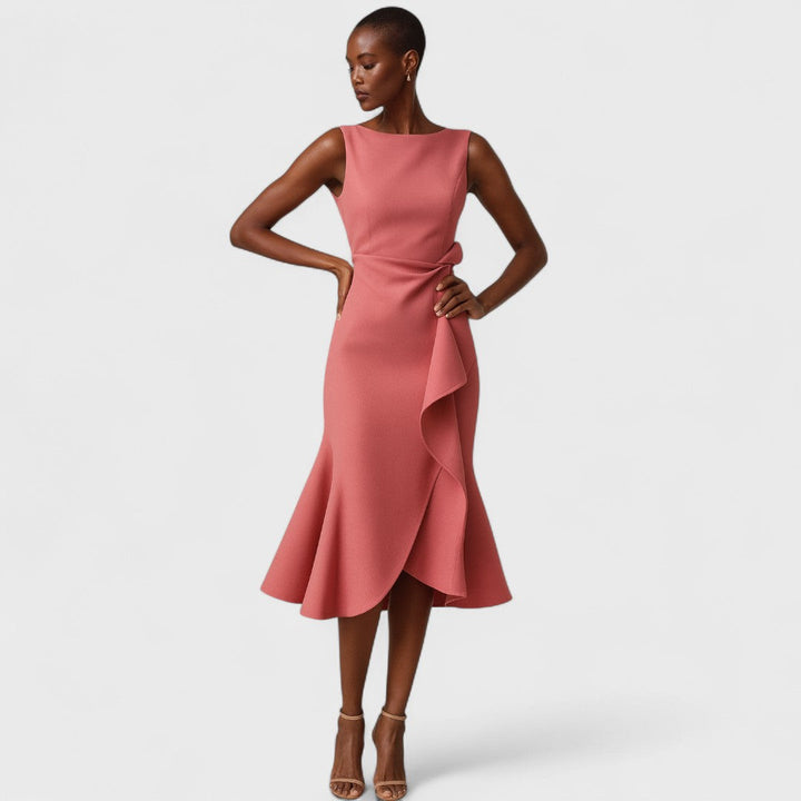 Jelena | asymmetrisches plissiertes Kleid
