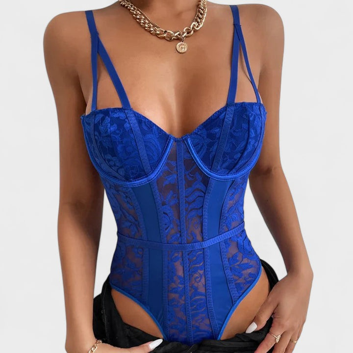 Miloslava | Bestickter Korsett-Bodysuit