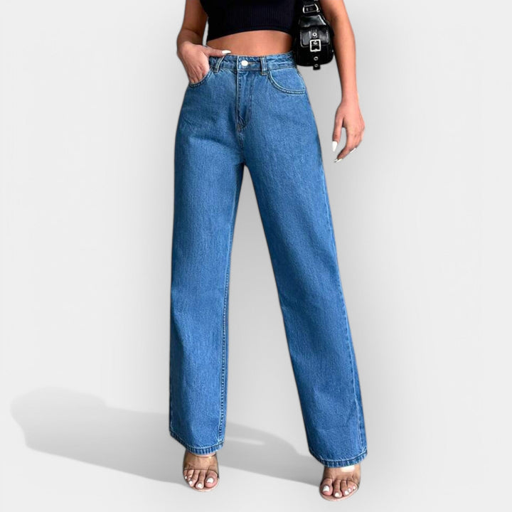 Hochtaillierte Jeans mit komfortablem, weitem Schnitt