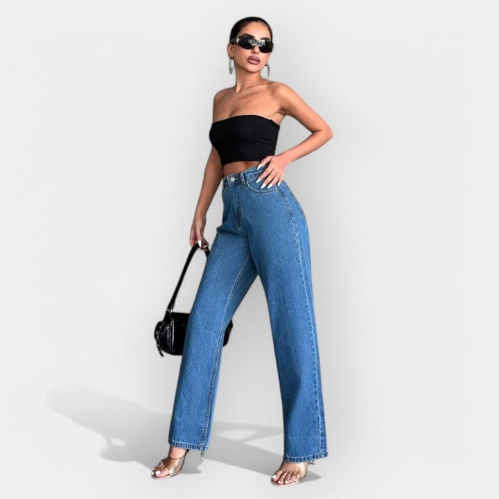 Hochtaillierte Jeans mit komfortablem, weitem Schnitt