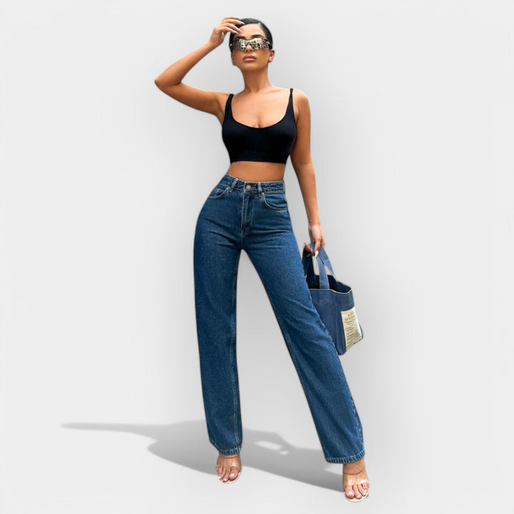 Hochtaillierte Jeans mit komfortablem, weitem Schnitt