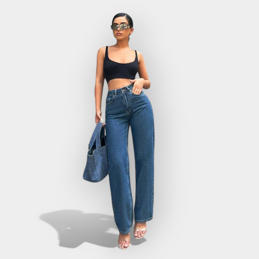 Hochtaillierte Jeans mit komfortablem, weitem Schnitt