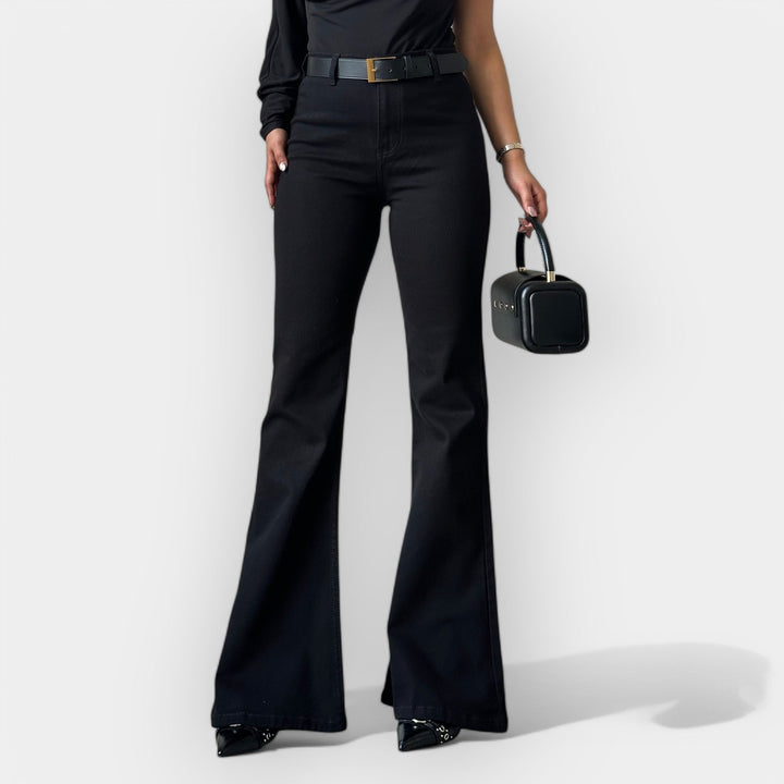 Hohe Taille Flared Jeans