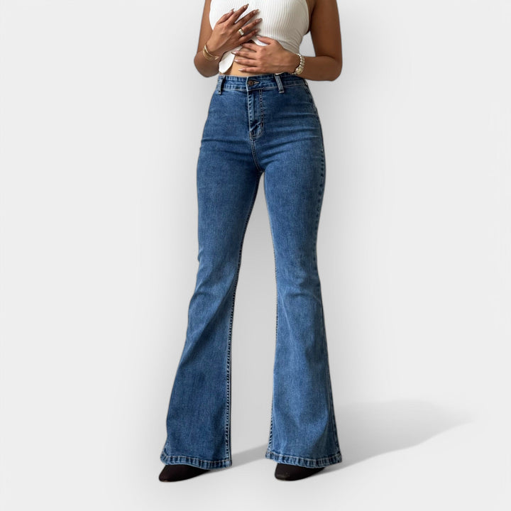 Hohe Taille Flared Jeans