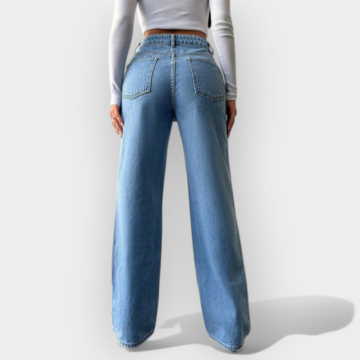 Hochtaillierte Jeans mit komfortablem, weitem Schnitt