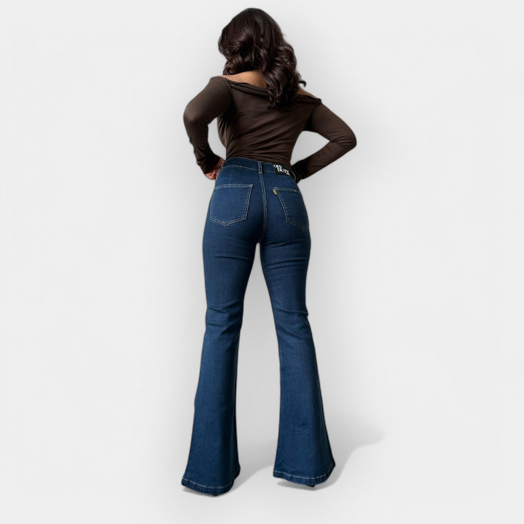 Hohe Taille Flared Jeans