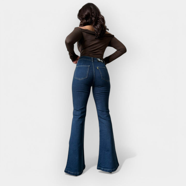 Hohe Taille Flared Jeans