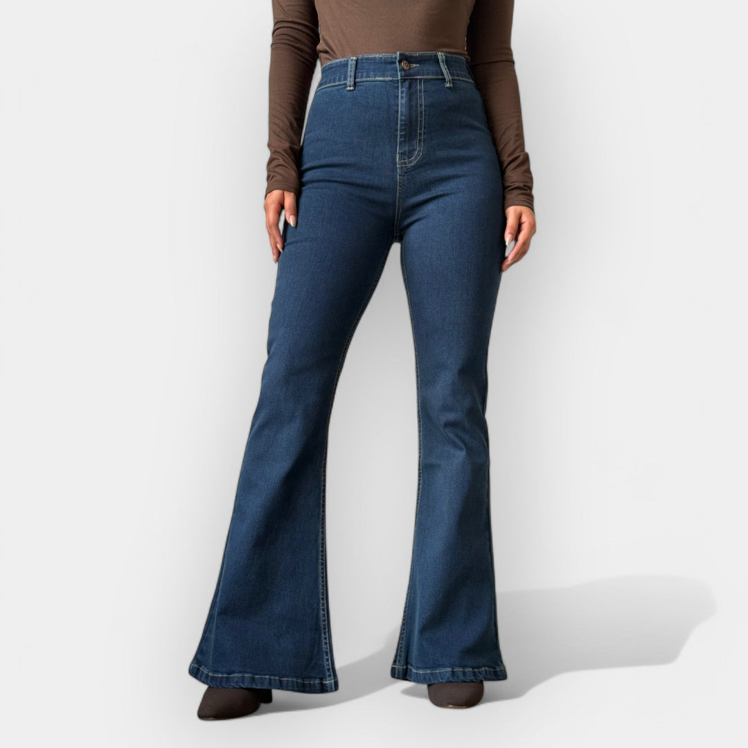 Hohe Taille Flared Jeans