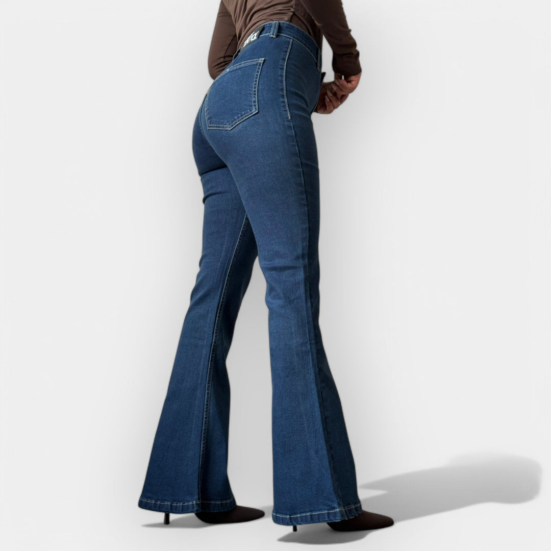 Hohe Taille Flared Jeans