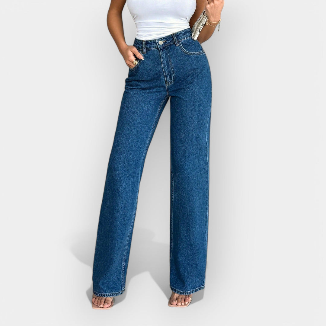 Hochtaillierte Jeans mit komfortablem, weitem Schnitt