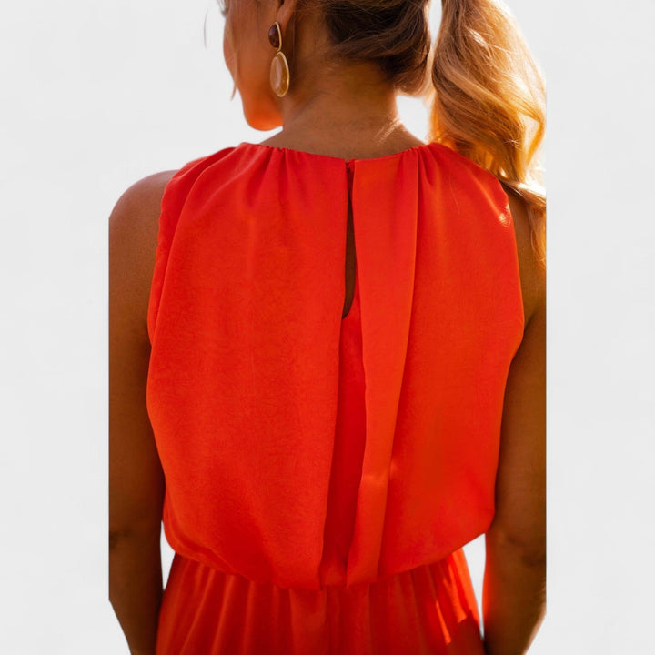 Tory – Sommer Satin Kleid mit Schlitz