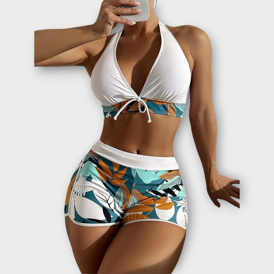 TOUTATIS™ | Hoch tailliertes Bikini-Set mit Halterneck