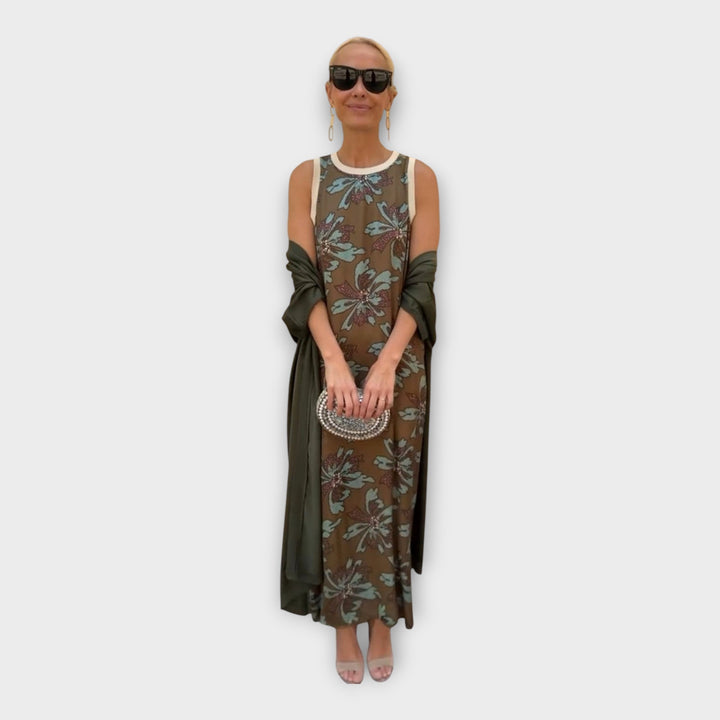 Maxi Kleid mit Blumendetails