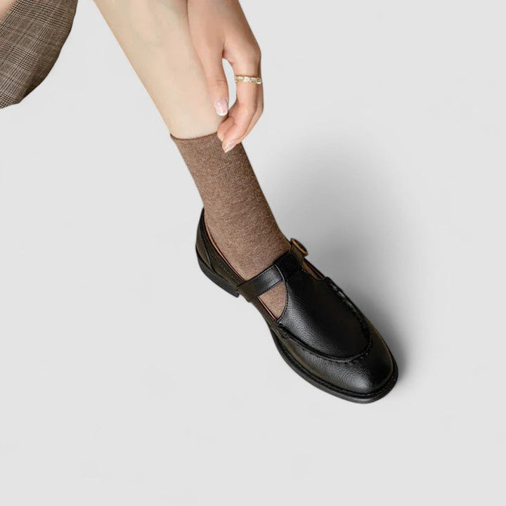 Zhelynne | Ortopädische Mary Jane Schuhe mit quadrater Zehe
