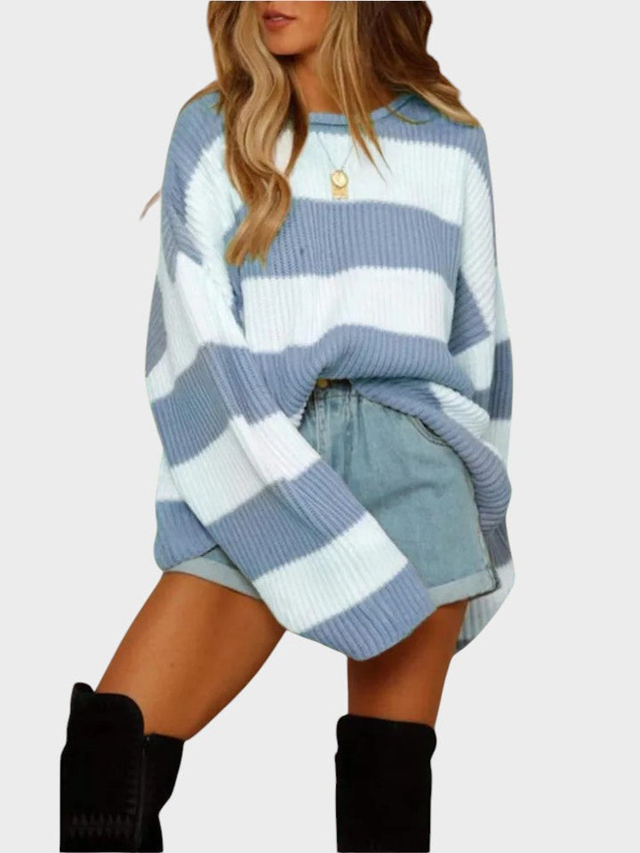 Bernadeta | Moderner gestrickter Pullover mit Streifen