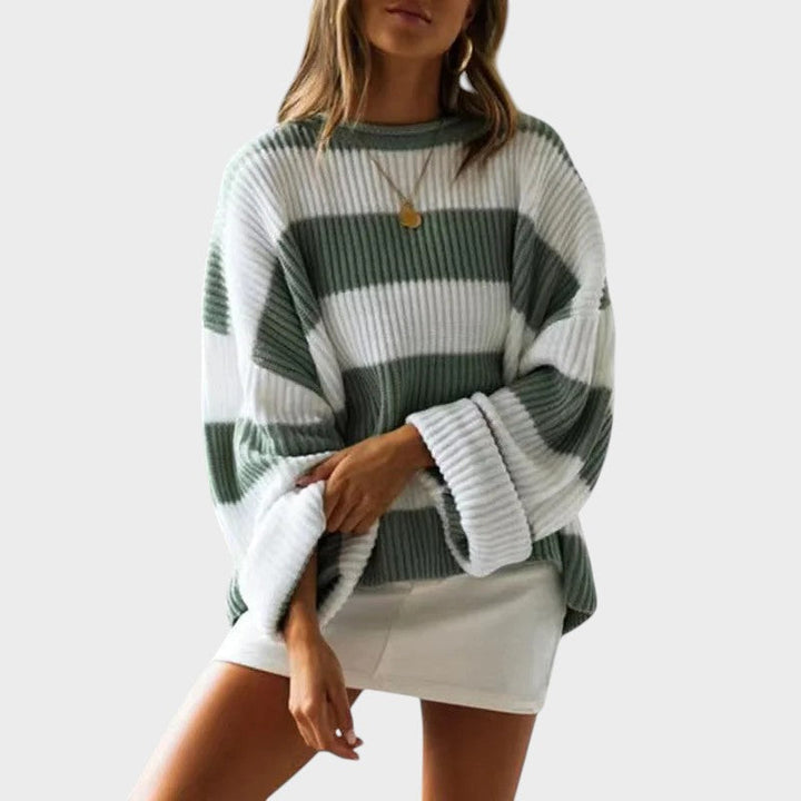 Bernadeta | Moderner gestrickter Pullover mit Streifen