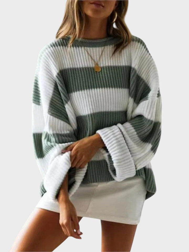 Bernadeta | Moderner gestrickter Pullover mit Streifen