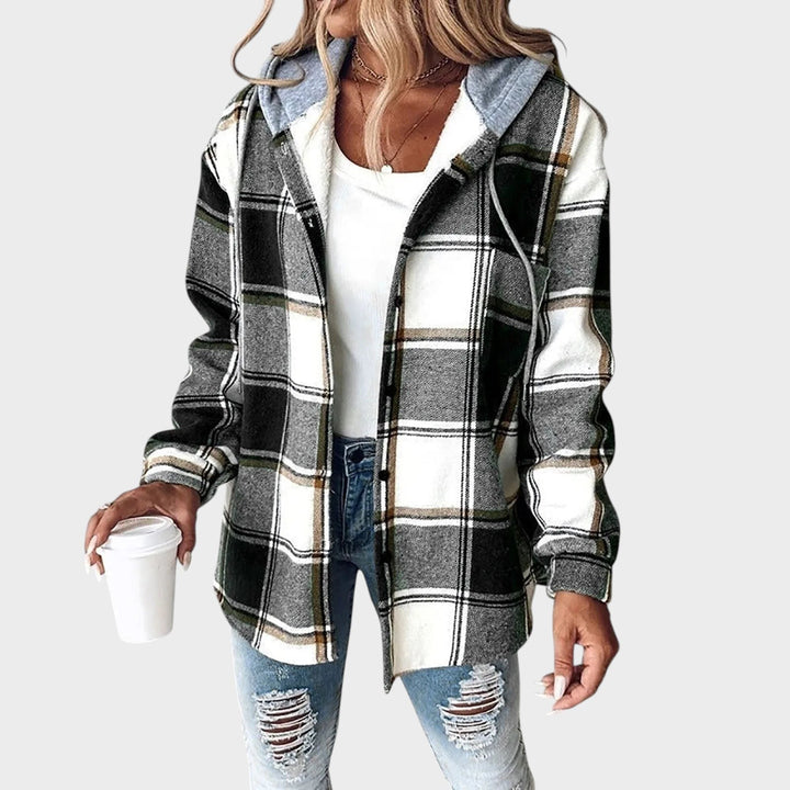 Mie | Damen wasserdichte Jacke mit Knopfverschluss