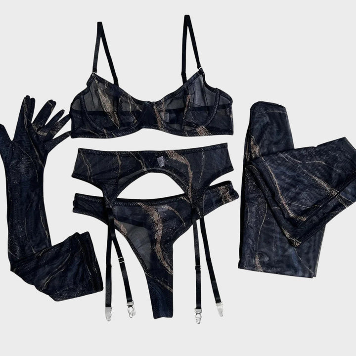 Serena | 5-teiliges Set Unterwäsche mit Tie-Dye