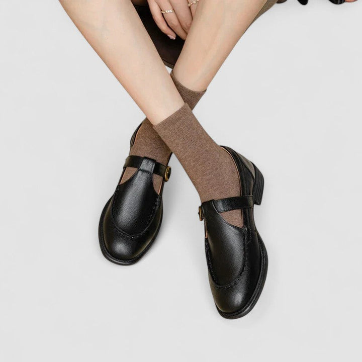 Zhelynne | Ortopädische Mary Jane Schuhe mit quadrater Zehe