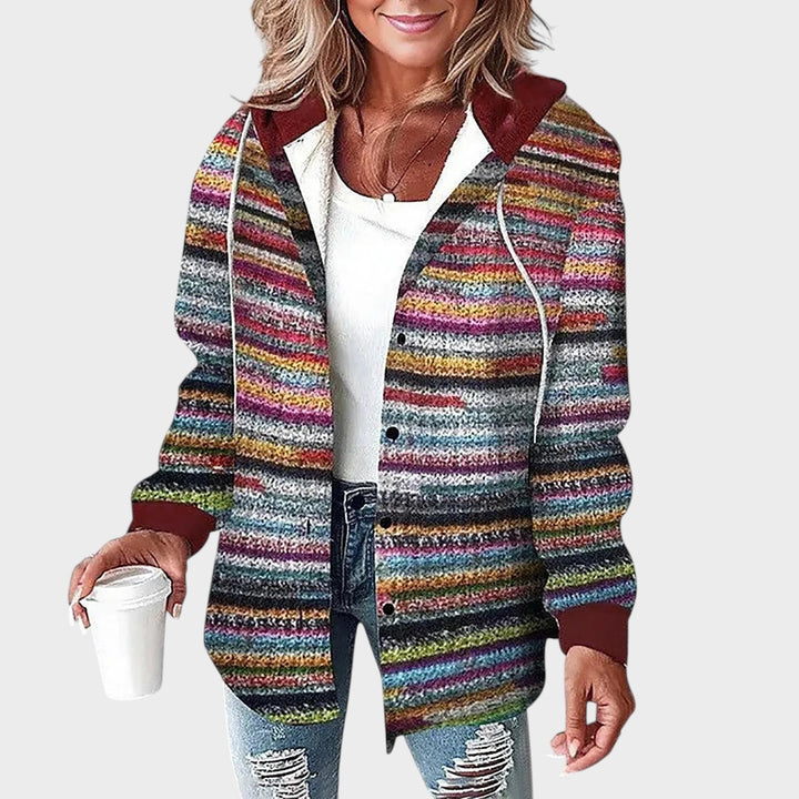 Mie | Damen wasserdichte Jacke mit Knopfverschluss