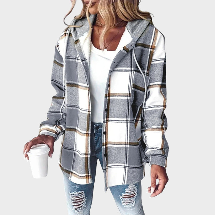 Mie | Damen wasserdichte Jacke mit Knopfverschluss