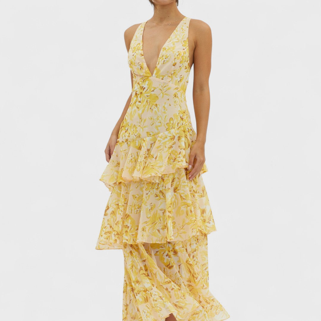Kristýna | Bloom Shift Midi Kleid