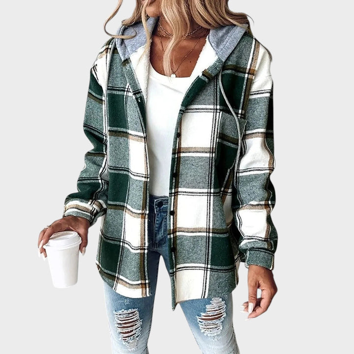 Mie | Damen wasserdichte Jacke mit Knopfverschluss