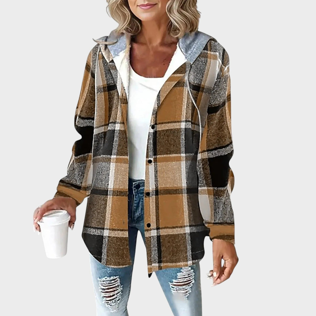 Mie | Damen wasserdichte Jacke mit Knopfverschluss