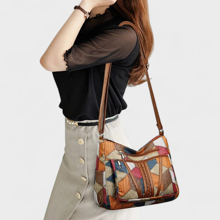 Dorothea | Mosaik Leder Handtasche